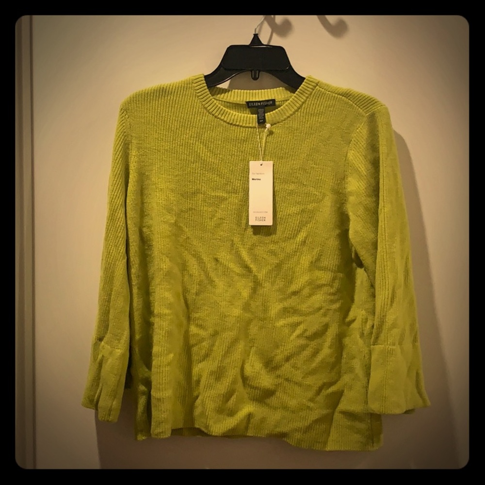Womens Crew Neck Ribbed Sweater